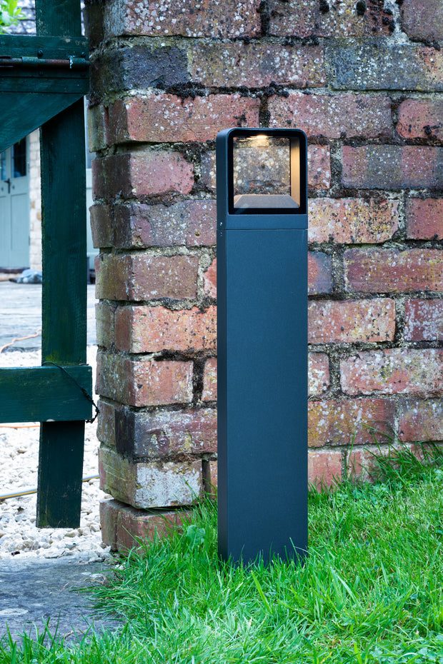 Dar Malone MAL4539 Exterior LED Post With Square Light In Anthracite Finish - IP65