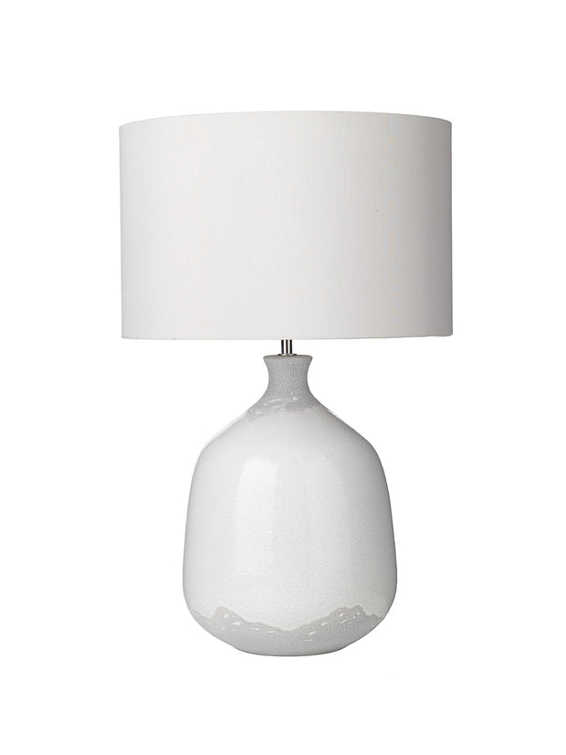 Dar Nushrah NUS422 Ceramic Table Lamp In Gloss White Finish Base Only