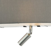 Dar Ronda 3 Light Wall Light In Grey Complete With Led Reading Light