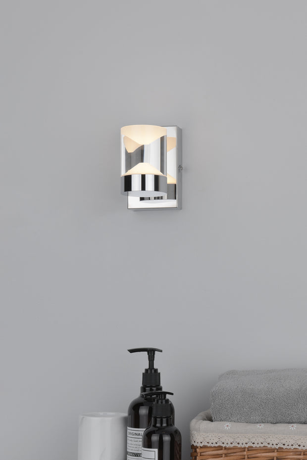 Dar Susa SUS0750 LED Wall Light In Polished Chrome & Acrylic - IP44
