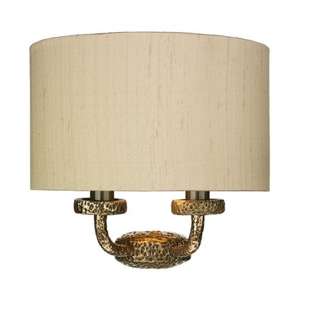 David Hunt Sloane SLO3063 Bronze Double Wall Light Complete With Bespoke Shade - (Specify Colour)