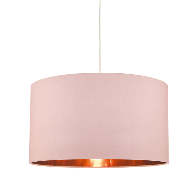 Dar Timon TIM6503 Easy Fit Pendant Shade Pink With Copper Lining