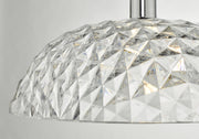 Dar Tobin TOB8608 Large Easy Fit Pendant Shade In Clear Textured Acrylic Finish