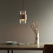 Thorlight Arielle Copper Patina Finish Single Pendant Light Complete With Clear Glass