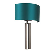 Thorlight Celia Brushed Bronze Single Wall Light Complete With Satin Teal Fabric Shade
