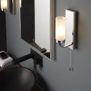 Thorlight Giana Polished Chrome Bathroom Wall Light With Frosted Glass Shade - IP44
