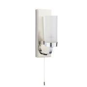 Thorlight Giana Polished Chrome Bathroom Wall Light With Frosted Glass Shade - IP44