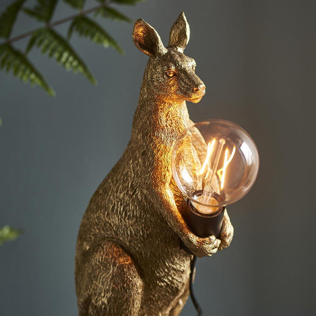 Thorlight Kiana Vintage Gold Kangaroo Table Lamp