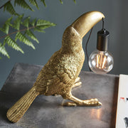 Thorlight Kiana Vintage Gold Toucan Table Lamp
