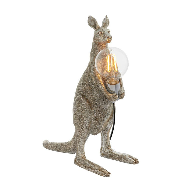 Thorlight Kiana Vintage Silver Kangaroo Table Lamp