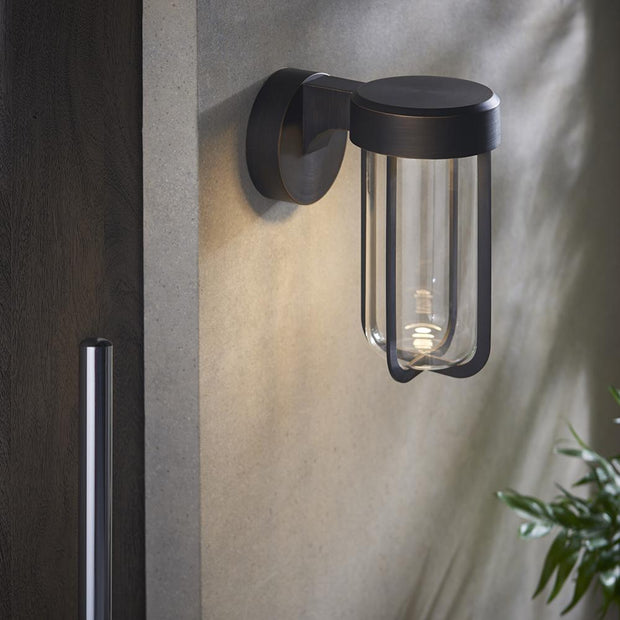 Thorlight Vada Brushed Bronze Finish LED Exterior Wall Light Complete With Clear Glass - IP44, 2700K
