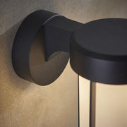 Thorlight Vada Matt Black Finish LED Exterior Wall Light Complete With Frosted Glass - IP44, 2700K