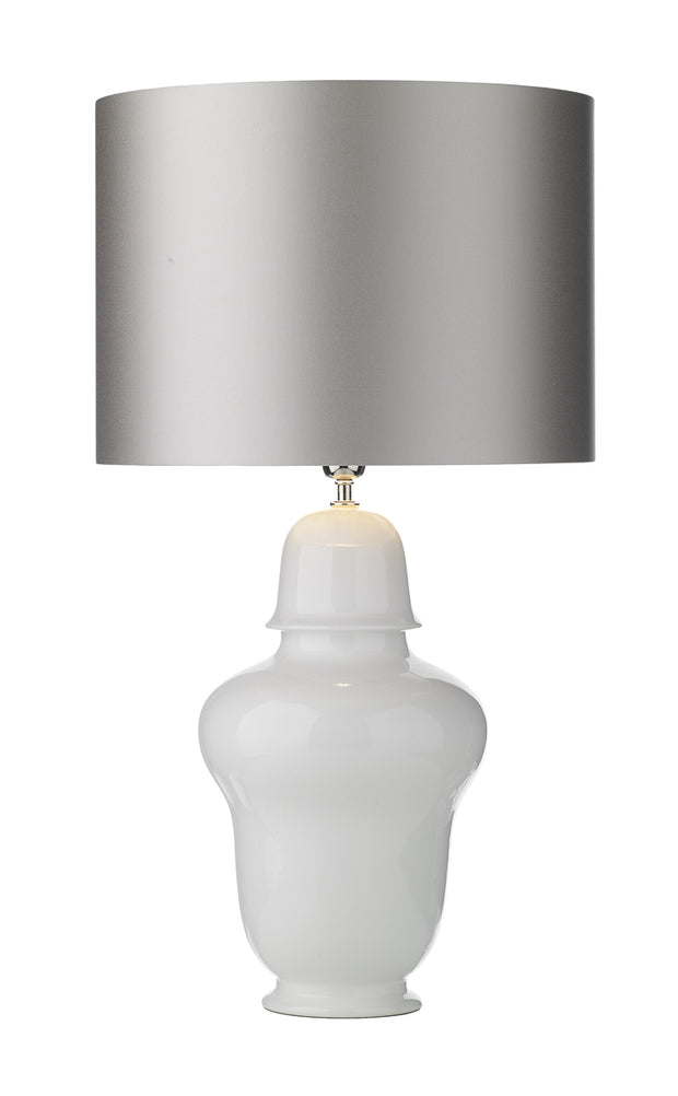 David Hunt Vaughn VAU4102 Small Gloss White Table Lamp - Base Only