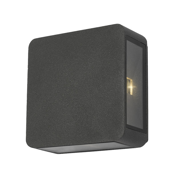 Dar Weiss WEI2139 Exterior 4 Light LED Square Wall Light In Anthracite Matt Grey Finish - IP65