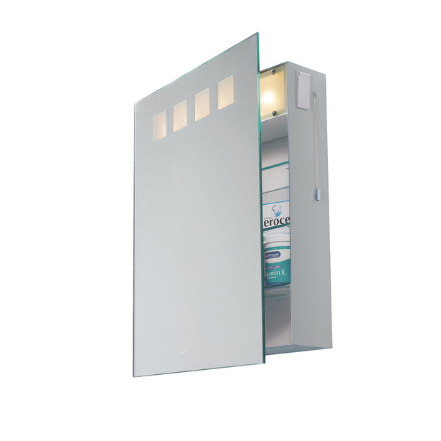 Dar Zeus ZEU94 4 Light Bathroom Cabinet & Mirror Complete With Shaver Socket - IP44