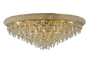 Diyas Alexandra IL32108 French Gold 16 Light Flush Crystal Ceiling Light