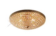 Diyas Ava IL30756 French Gold 4 Light Flush Crystal Ceiling Light