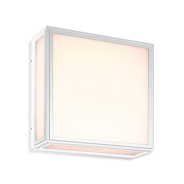 Mantra Bachelor Square LED Exterior Wall Light White - 3000K, IP65