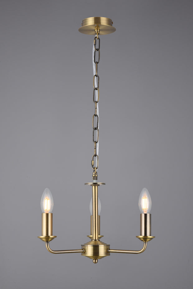 Deco Banyan D0355 Antique Brass 3 Light Pendant