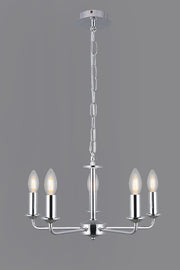 Deco Banyan D0357 Polished Chrome 5 Light Pendant - Fitting Only