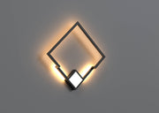 Mantra Boutique LED Medium Square Wall Light Black - 3000K