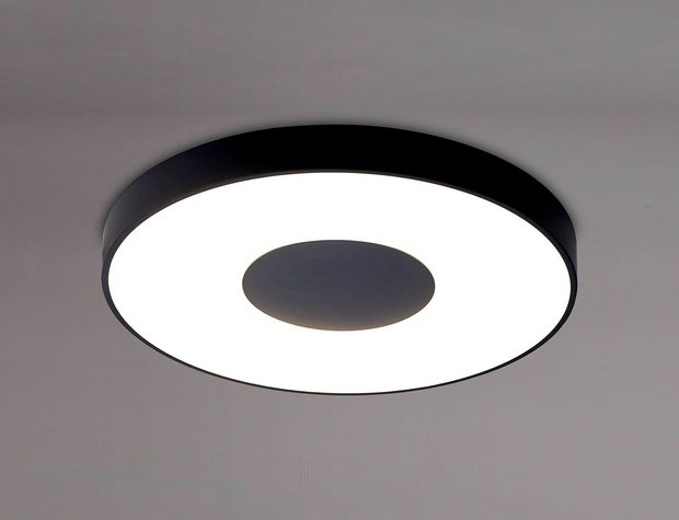Coin 100W LED Round Ceiling Black