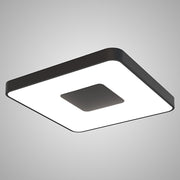 Mantra Coin Large Square LED Flush Ceiling Light Black Complete With Remote Control - 2700K-5000K Tuneable