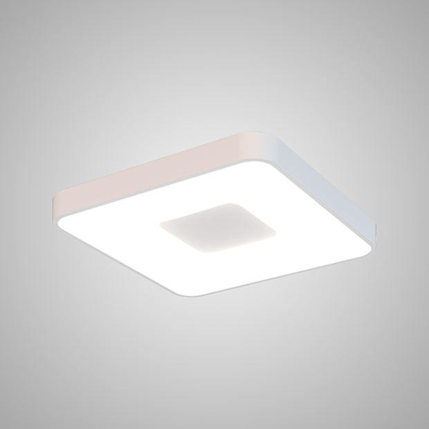 Mantra Coin Medium Square LED Flush Ceiling Light White Complete With Remote Control - 2700K-5000K Tuneable