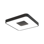 Mantra Coin Medium Square LED Flush Ceiling Light Black Complete With Remote Control - 2700K-5000K Tuneable