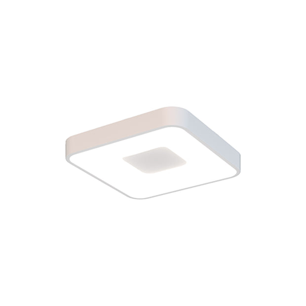 Mantra Coin Small Square LED Flush Ceiling Light White Complete With Remote Control - 2700K-5000K Tuneable