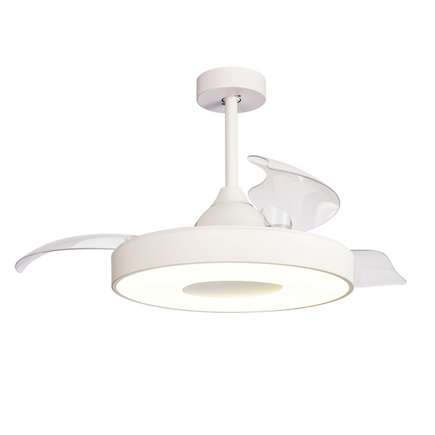Mantra Coin Air White LED Ceiling Fan Light With Remote Control