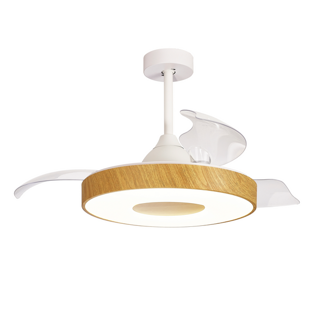 Mantra Coin Air Wood LED Ceiling Fan Light With Remote Control