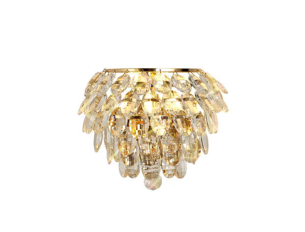 Diyas IL32807 Coniston French Gold/Crystal Crystal Wall Light