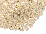 Diyas Coniston Extra Large 16 Light Crystal Pendant Light In French Gold - IL32811