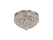 Diyas Coniston Flush Ceiling 3 Light Crystal Ceiling Light In Polished Chrome - IL32812
