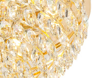 Diyas Coniston Flush 12 Light Crystal Ceiling Light In French Gold - IL32818