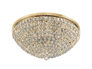 Diyas Coniston Flush 15 Light Crystal Ceiling Light In French Gold - IL32819