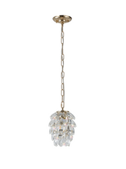 Diyas Coniston French Gold 1 Light Crystal Pendant - IL32839