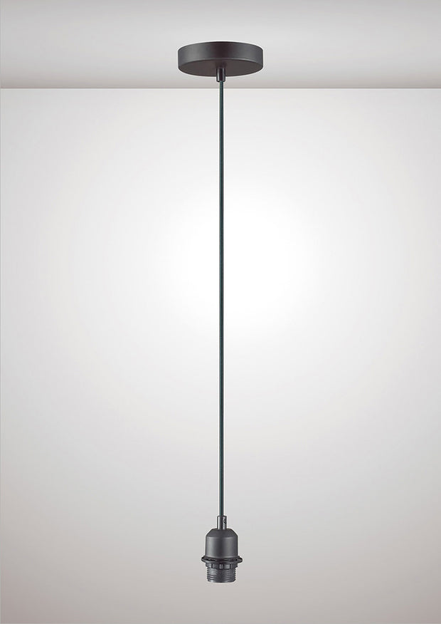 Deco Dreifa D0193 Matt Black With Black Cable Ceiling Suspension Kit