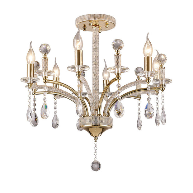 Diyas Fiore IL32366 French Gold 6 Light Crystal Chandelier