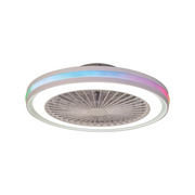 Mantra Gamer LED RGB Colour Changing Modern Ceiling Fan Light White