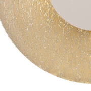 Mantra Jewel White & Crackled Acrylic Large Round LED Wall Light - 3000K