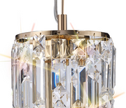 Diyas Maddison French Gold 2 Light Crystal Pendant - IL31813