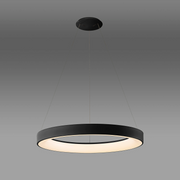 Mantra Niseko Medium LED Ring Pendant Black Complete With Remote Control - 3000K-6000K Tuneable