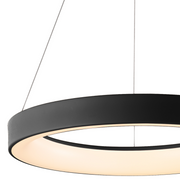 Mantra Niseko Small LED Ring Pendant Black Complete With Remote Control - 3000K-6000K Tuneable