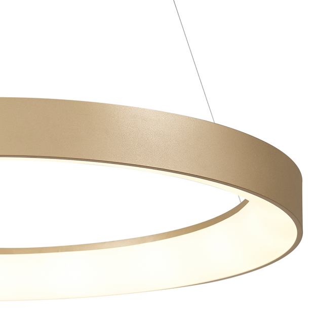 Mantra Niseko Medium LED Ring Pendant Gold Complete With Remote Control - 3000K-6000K Tuneable