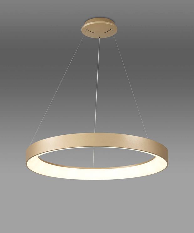 Mantra Niseko Medium LED Ring Pendant Gold Complete With Remote Control - 3000K-6000K Tuneable