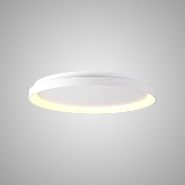 Mantra Niseko White Large Round Flush LED Ceiling Light - 3000K