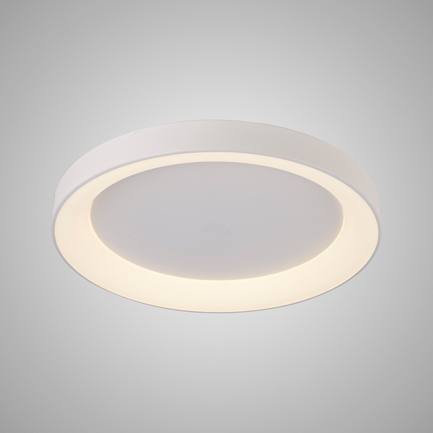 Mantra Niseko White Medium Round Flush LED Ceiling Light - 3000K