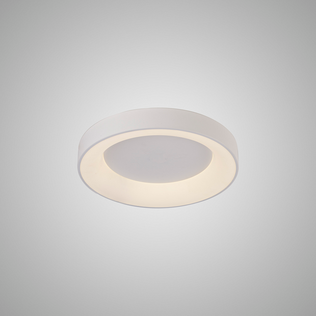Mantra Niseko White Small Round Flush LED Ceiling Light - 3000K